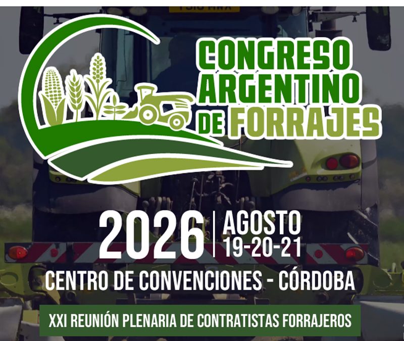 El 2° Congreso Argentino de Forrajes ya tiene fecha y lugar: 19 al 21 de agosto en Córdoba.