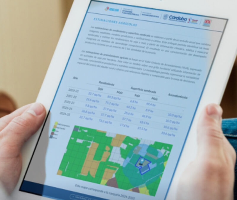 Geo reportes agrícolas: un concepto innovador para la información territorial